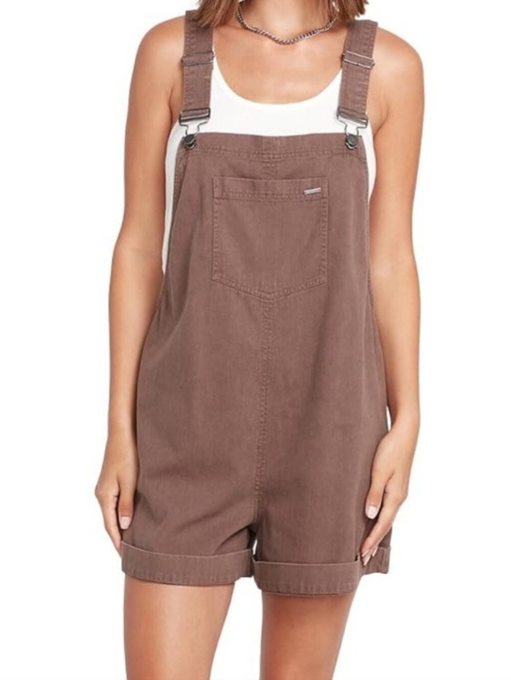 Volcom Brown Short Overalls